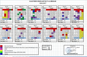 Kalender Sekolah TK-IT Al-Hikmah 2016-2017
